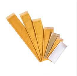 Envelopes 20pcs Super Long Courier Bag Golden Yellow Kraft Paper Bubble Envelope Packaging Rectangle Mailers Padded Shipping Envelope