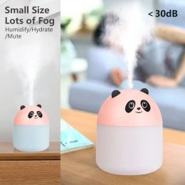 250ml Cute Panda Air Humidifier Essential Oil Diffuser USB Mist Maker Car for Home With Colorly Night Light Aroma Diffuser