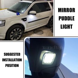 2Pcs LED Under Side Mirror Lamp Puddle Light For Land Rover Discovery Freelander LR2 LR3 LR4 Range Rover Sport L322