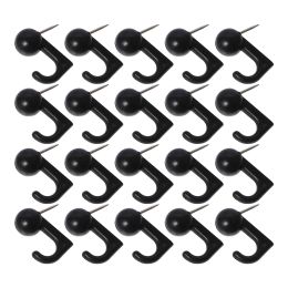 Push Hooks Pins Pin Hook Tacks Thumb Wall Board Map Black Pushpins Decor Plastic Ceiling Pushpin Hangers Bulletin Hanging Fixing