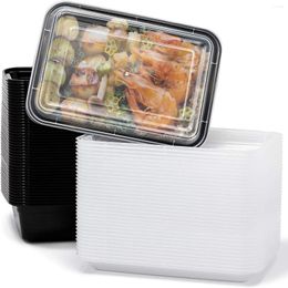 Dinnerware 38 Oz 15Pack Rectangular Meal Prep Container With Lid - One Compartment Bento Box Stackable Freezer/Microwave/Dishwas