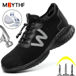 Slippers Breathable Insulation Antistatic Safety Shoes Men Antismash Composite Toe Indestructible Shoes Antipuncture Work Shoes Women