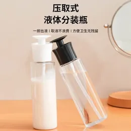 Storage Bottles Multifunctional Portable Dispenser Travel Press Out Liquid Bottle Transparent Visible Plastic Water Emulsion