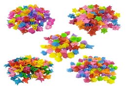 100pcslots Mixed Colors Children Girl Mini Heart Paw Butterfly Flower Shape Hair Clips Cute Barrettes Fashion Accessories 179 B31407208