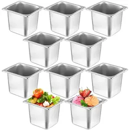 Storage Bottles Pan Stackable Catering 6.9 L X 6.4 W Anti Steam Metal Food For El Restaurant Buffet Party Supplies