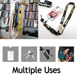 JDM Cars Hokkaido Waves Cellphone Lanyard Racing Car Keychain Exhibitor Pass Work ID Holder Mobile Neck Strap Quick Release