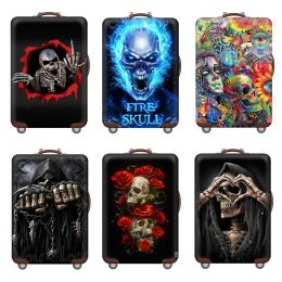 Copybook Skull Lage Protective Cover Travel Accessories 1832 Inch Suitcases 3d Printed Elasticity Baggage Case Cover Travel Gadgets