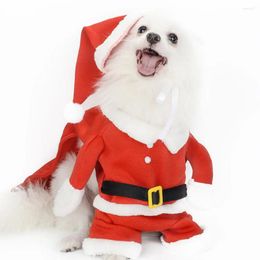 Dog Apparel Christmas Clothes Costume Funny Santa Claus Pet Cat Holiday Outfit Dressing Up For Halloween Xmas