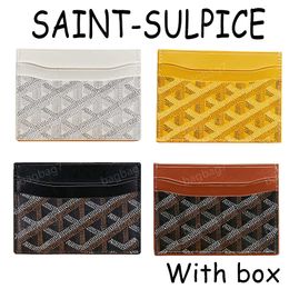 10A di alta qualità Saint-Sulpice Wormeds Designer Luxury Porta della carta Luxury Borsa Casa da donna Casa da donna Mens portafogli tasti vintage Mini Tollette di cartolina da donna Borse chiave con scatola