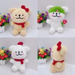 Internet red 8-inch puppy doll Korean small dog plush toy cute little white dog throw pillow