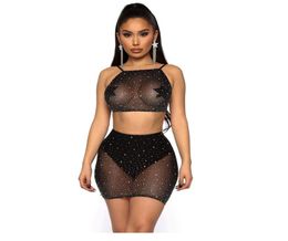 Porn Sexy Women Lace Tulle Lingerie Set Mesh Diamond Sleepwear Babydoll Ladies Erotic Bandeau Underwear Nightwear Exotic Sets8310976