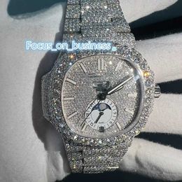 Luxury hip hop Jewellery full bling diamond moissanite mechanical watches for men