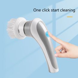 Electric Cleaning Brush Bathroom Wash Brush Multifunctional Kitchen Cleaning Tool USB Rechargeable for Bathroom Kitchen Cleaner