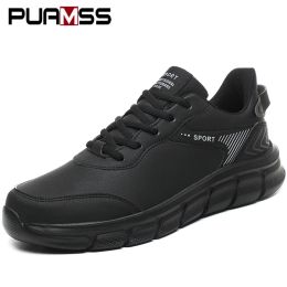 Slippers New Casual Shoes Men Sneakers Fashion Waterproof Leather Walking Shoes Lightweight Nonslip Male Footwear Zapatos Hombre