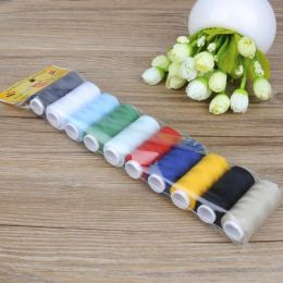 10pcs/pack Colorful Polyester Sewing Thread Machine Embroidery Thread Spool Home Supplies