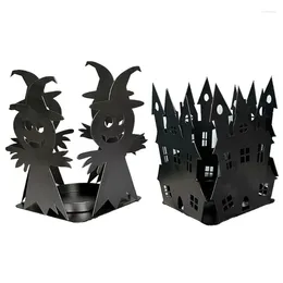 Candle Holders Halloween Candlestick Home Table Ornaments Metal Holder Decoration For Centrepieces Haunted House Dropship