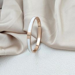 Bangle Classic Plain Ring Stainless Steel Bracelet Women's Metal Minimalist Versatile Accessories Gift Wholesale