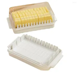 Storage Bottles Easy Access Butter Solution Cheese Fresh Keeping Box Comes With Cutting Wizard Features Transparent Dustproof Lid