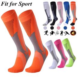 Men's Socks Nylon Sports Compression Stockings Diverse Styles Moisture Wicking Relieve Calf Fatigue Unisex 15-20 MmHg