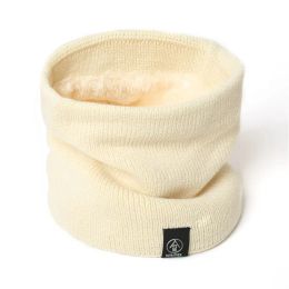 Winter Warm Knitted Ring Scarf For Women Men Plush Full Mask Tutdoor Cashmere Solid Snood Neck Scarves Thick Bufanda Muffler
