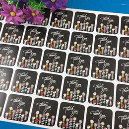 Party Decoration 300pcs/lot 3.5cm Flower Thank You Sealing Label Adhesive Kraft Baking Seal Sticker Gift Stickers Students' Funny DIY Work