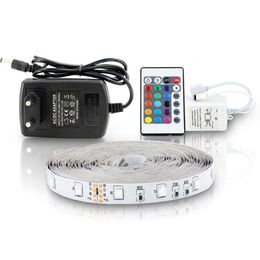 Led Strips 5M 300Leds Non-Waterproof Rgb Strip Light 3528 Dc12V 60Leds/M Flexible Lighting String Ribbon Tape Lamp Home Decoration D Dho1U