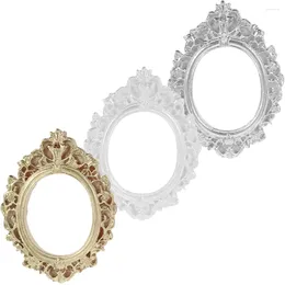 Frames Round Frame Resin Ornaments Jewelry Supplies House Picture Small Crafts