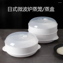 Double Boilers Container Multi Rice Steamed Oven Bun Dumpling Plastic Microwave Special Steamer Layer