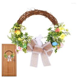 Decorative Flowers Spring Wreath Decoration Egg Bow Garland Front Door Decorations Durable Portable Home Decor Supplies