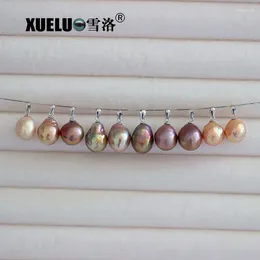 Pendant Necklaces XUELUO 925 Sterling Silver Trendy Natural Colourful Edison Baroque Fresh Water Pearl Necklace