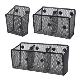 Stencils Metal Wire Mesh Magnetic Basket Storage Box Blackboard Chalk Pen Pencil Makeup