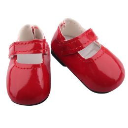 5cm Leather Doll Shoes Shiny Mini Leather Shoes For 14 Inch American&Nancy,Paola Reina Doll Accessories For EXO,Lisa,Nenuco Doll