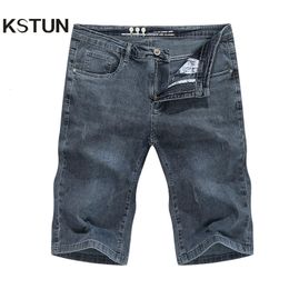 Мужские джинсовые шорты Summer Strate Slim Pright Soft Commory Casual Jans Men Short Jeans Модная уличная одежда мужская джинсы 240325
