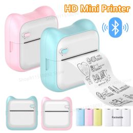 Cases Mini Printer Thermal Portable Label Printers Stickers Bluetooth Inkless Impressora Portatil for Mobile Phone 57mm Sticker Paper