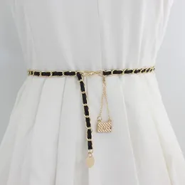 Belts Punk Alloy Waist Belt For Women Dress Decoration Waistbands Long Tassel Adjustable Hook Metal Chain Buckle Accessory