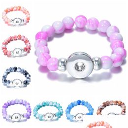 Beaded Noosa Snap Jewellery Bracelets Women Chunks Bracelet Buttons Charms Beads Strands Girls Diy Bangle Fit For 18Mm Ginger Drop Deli Dh5Qg