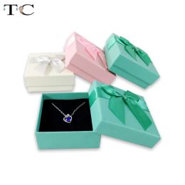 Display Jewellery Packaging Box Necklace Ring Earring Storage Box Small Accessories Container Trinket Box 20pcs/Lot 7.5*7.5*3cm