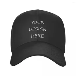 Ball Caps Cool Custom Your Po Logo Text Print Baseball Cap Men Women Personalized Adjustable Adult Design Here DIY Dad Hat Outdoor