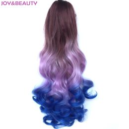 Ponytails Ponytails JOY&BEAUTY High Temperature Fibre Synthetic Long Wavy Ponytail Ombre Colour 22" Claw Clip On Hair