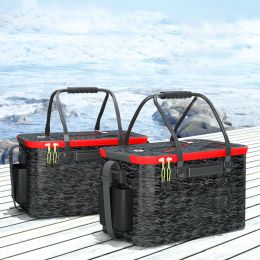 Boxes Fishing Tools Foldable Live Fish Bucket EVA Sealing Waterproof Fish Bag Outdoor Angling Fishing Tank Box Bucket