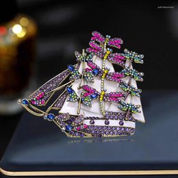 Brooches Vintage Heavy Industry Full Crystal Ship Exquisite Badges For Women Men Retro Classic Rhinestone Gorgeous Pins Corsage