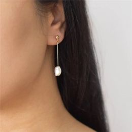 Earrings Natural Baroque Pearl Earrings 14 Gold Filled Jewelry Brincos Minimalism Oorbellen Pendientes Boho Drop Earrings For Women