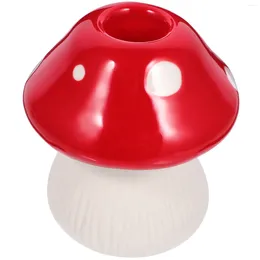 Vases Desktop Mushroom Ornament Ceramic Vase Taper Holder Ceramics Modelling Candlestick