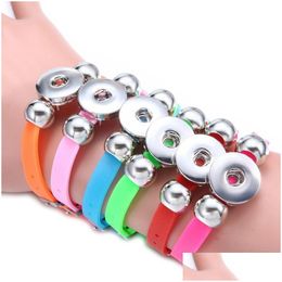 Charm Bracelets 18Mm Button Bracelet Noosa Snap Chunks Jewellery For Men Girls Fashion Women Sile Wristbands Bangles 11 Drop Delivery Dhw0D