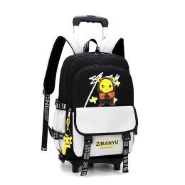 Children Trolley School Backpack School Bags with Wheel for Kids Boys Orthopaedic Backpacks Removable Schoolbag Book Bag Mochilas