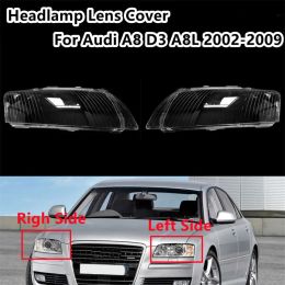 Headlights Lens Cover For Audi A8 D3 A8L 2002 2003 2004 2005 2006 2007 2008 2009 Headlamp Glass Lamp Shell Transparent Lampshade