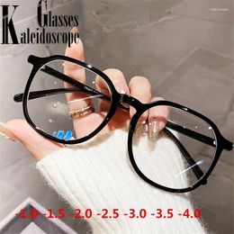 Sunglasses Frames Ultralight Myopia Glasses Women Men Square Round Frame Student Transparent Prescription Nearsighted Eyewear -1.0 -1.5 -2.5