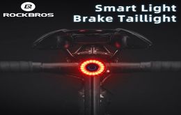 ROCKBROS Cycling Tail Light MTB Road Bike Night Rear Lights Smart Brake Sensor Warning Lamp Waterproof Bicycle Accessories9522134