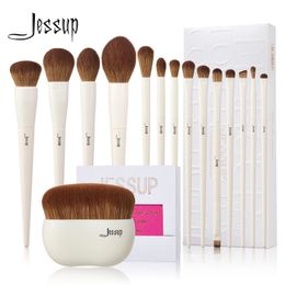 Jessup Makeup Brushes 10-14pc Makeup Brush set Synthetic Foundation Brush Powder Contour Eyeshadow Liner Blending Highlight T329 240320