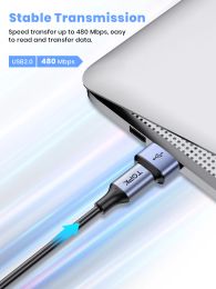 TOPK AT13 USB C to USB Male Adapter USB Female (Type-C) to USB 2.0 Male (USB-A) Fast Charging & Data Sync OTG Adapter Connector